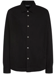 Denim-overshirt icon Black