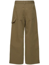 Wide Cotton Carpenter Pants 