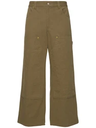 Wide Cotton Carpenter Pants 