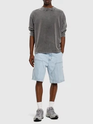 Shorts Aus Baumwolldenim Mit Doppelknie 