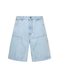 Shorts Aus Baumwolldenim Mit Doppelknie