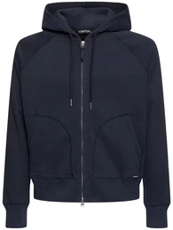 Sweatshirt Aus Baumwolle Mit Kapuze Und Zipper