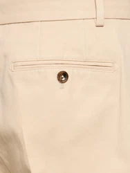 Hose Aus Bio-baumwollgabardine Mit Doppelfalten 