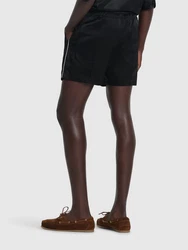 Shorts Aus Satin Mit Paspelierung 