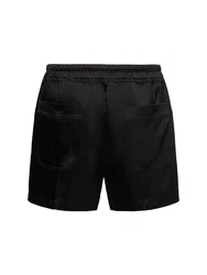 Shorts Aus Satin Mit Paspelierung 