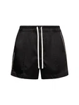 Shorts Aus Satin Mit Paspelierung 