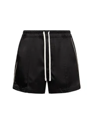 Shorts Aus Satin Mit Paspelierung 