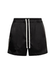 Shorts Aus Glnzendem Satin Mit Paspelierung