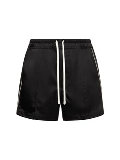 Shorts Aus Satin Mit Paspelierung 