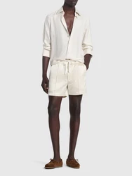 Shorts Aus Satin Mit Paspelierung 