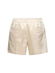 Shorts Aus Satin Mit Paspelierung 