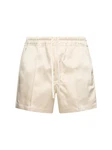 Shorts Aus Satin Mit Paspelierung 