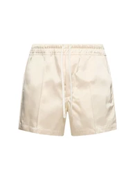 Shorts Aus Glnzendem Satin Mit Paspelierung