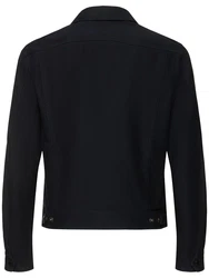 Jacke Aus Baumwollsatin Dunkelblau