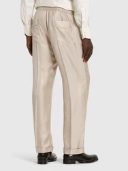 Loungehose Aus Seidentwill 