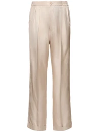 Loungehose Aus Seidentwill