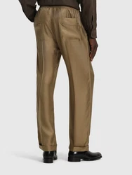 Loungehose Aus Seidentwill 