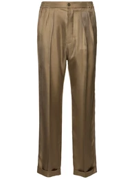 Loungehose Aus Seidentwill