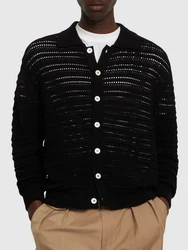 Unisex-Strickjacke Mit Offenem Kragen 