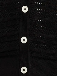 Unisex-Strickjacke Mit Offenem Kragen 