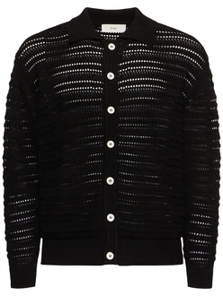 Unisex-Strickjacke Mit Offenem Kragen 