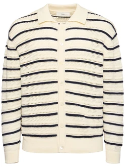 Unisex-Strickjacke Mit Offenem Kragen