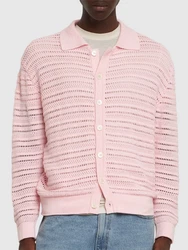 Unisex-Strickjacke Mit Offenem Kragen 