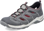 Rieker Herren Slipper Rot/Grau/Hellgrau/Dunkelrot