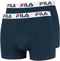 Fila Boxer Man 2-St. mit Markenschriftzügen auf dem Komfortbund dunkelblaue/marineblau