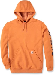 Carhartt Midweight Sleeve Logo Hoodie Kapuzenpullover schwarz/orange/hellorange
