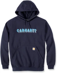 Carhartt Hoodie Rain Defender Logo Graphic Sweatshirt (105944) new navy