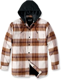 Rugged Flex Flannel Fleece, Textiljacke - Hellbraun/Beige/Schwarz - XL