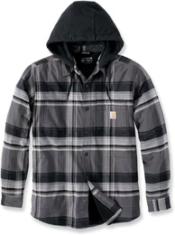 Rugged Flex Flannel Fleece, Textiljacke - Schwarz/Grau - M