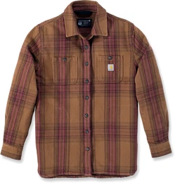 Twill Plaid, Hemd Damen - Hellbraun/Hellrot - L