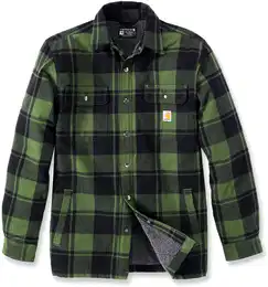 Flannel Sherpa, Textiljacke - Schwarz/Grn - M