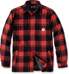 Flannel Sherpa, Textiljacke - Schwarz/Rot - XL