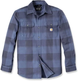 Heavyweight Flannel Plaid, Hemd - Hellblau/Grau - L