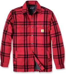 Flannel Sherpa-Lined, Hemd/Textiljacke - Rot/Schwarz - L