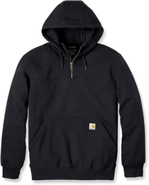 Heavyweight Quater-Zip, Kapuzenpullover - Schwarz - M