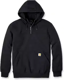 Heavyweight Quater-Zip, Kapuzenpullover - Schwarz - XL