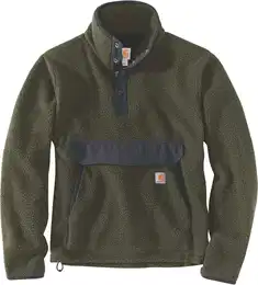 Relaxed Fit, Fleece-Pullover - Dunkelgrn - L