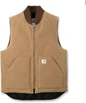 Carhartt Relaxed Fit Firm Duck Insulated Rib Collar Weste Schwarz/schwarz