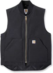 Carhartt Firm Duck Insulated Rib Collar Weste Schwarz/schwarz