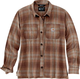 Flannel-Plaid, Bluse - Braun/Beige (Q39) - S