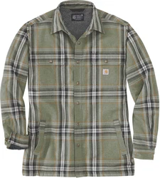 Carhartt Flannel Sherpa Hemd/Jacke Dunkelgrün/Khaki/Grün