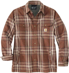 Carhartt Flannel Sherpa Hemd/Jacke Braun/Grau