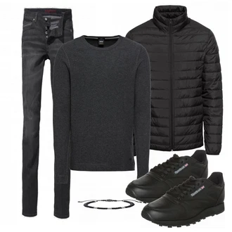Outfit mit Schwarz Sneaker/Leder Sneaker Reebok Classic "About You"