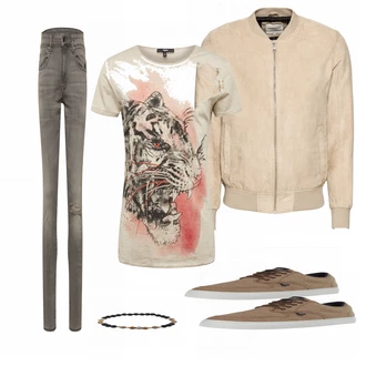 Outfit mit Braun Sneaker Element "About You"