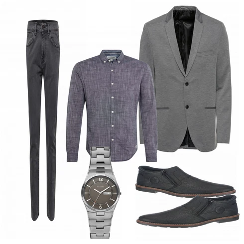 Grau Casual Hemd Tom Tailor Denim kombinieren