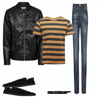 Outfit mit Schwarz Sneaker G-Star Raw "About You"